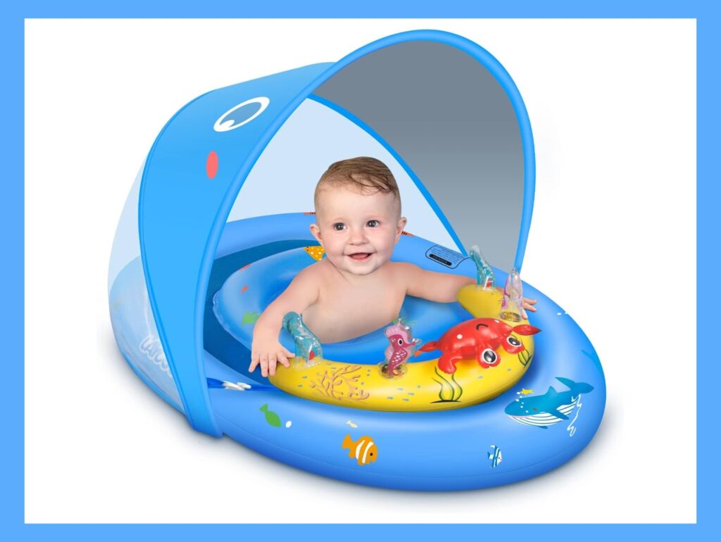 Infant Baby Floats for Pool，Adjustable Safety Seat